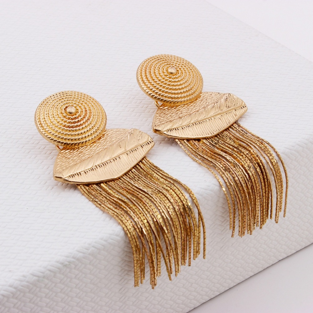 LAST PAIR! Gold Statement Drop Earrings